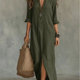 Flowy Long Shirt Dress