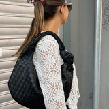 Medium Knotted Handle Woven Bag