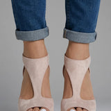 Orthopaedic Peep Toe Mid Heels