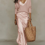 Two-Piece V-Neck Dress Set