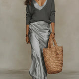 Two-Piece V-Neck Dress Set