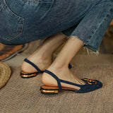 Adjustable Slingback Flat Sandals