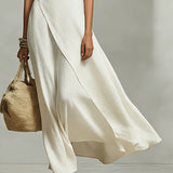 Sleeveless Asymmetric Maxi Dress