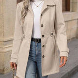 Women's Belted Tailored Trench Coat