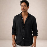 Men's Open Collar Long Sleeve Shirt