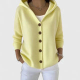 Button-Down Hooded Cardigan