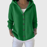 Button-Down Hooded Cardigan