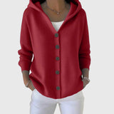 Button-Down Hooded Cardigan