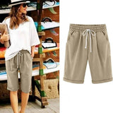 Elastic-Waist Drawstring Shorts