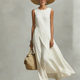 Sleeveless Asymmetric Maxi Dress
