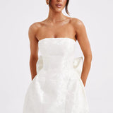 Strapless Bow Mini Dress