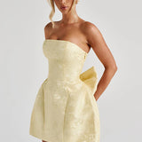 Strapless Bow Mini Dress