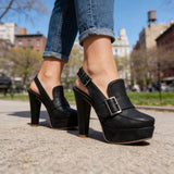 Platform Slingback Block Heels
