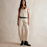 Wide-Leg Denim Overalls