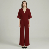 Kimono Sleeve V-Neck Jumpsuit