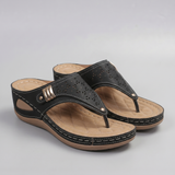 Kaylie Cutout Wedge Thong Sandal
