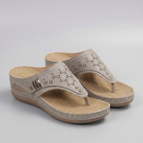 Kaylie Cutout Wedge Thong Sandal