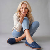 Selene Woven Pointed Toe Flat