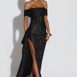 Off-The-Shoulder Maxi Dress
