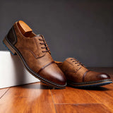Deep-Grained Cap-Toe Derbies