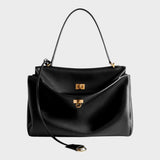 Minimalist Turn-Lock Flap Handbag