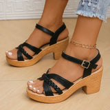 Orthopedic Braided Block Heels