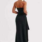 Strapless Ruched Maxi Dress