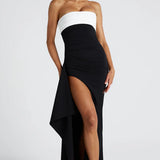 Strapless Ruched Maxi Dress
