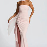 Strapless Drape Maxi Dress
