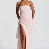 Strapless Ruched Maxi Dress