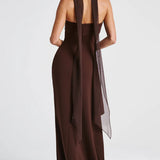 Strapless Drape Maxi Dress