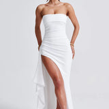 Strapless Drape Maxi Dress